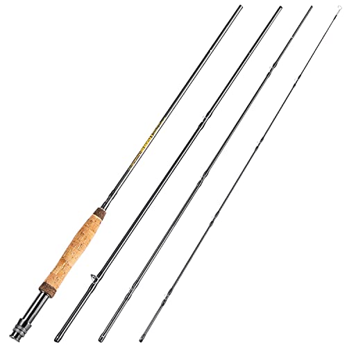 Ergonomische 4-teilige Fliegenrute von Sougayilang für Forelle, Lachs und Sonnenfische - perfekte Angelhilfe für Reise-Angeln