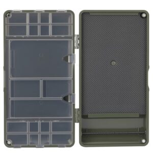 Karpfenfisch Angelzubehör-Box, Organisationslösung für Karpfenangler mit großem Innenraum und feiner Partitionierung, wasserdicht und widerstandsfähig gegen Stöße und Reibungen