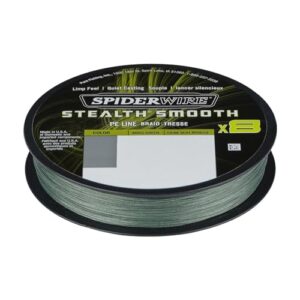 Spiderwire Stealth Smooth x8 Moss Grün 0,23mm 300m - Hochleistungs-Stechlinie für weiche und leise Würfe