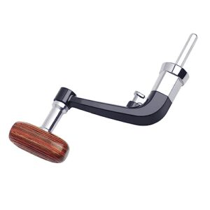 Spinnreel-Griff mit Kunststoff-Drehknopf und Metall-Holz-Gestaltung als Ersatz für Angelrollen von 5000 bis 7000
