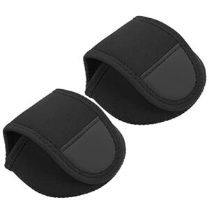 equlup Baitcasting Reel Cover, 12,5 cm / 4,9in 2pcs Fischerei Rollenabdeckung Hülle Beschützer Canvas Baitcast Reel Schutzfall Beutel für Outdoor-Fischerei