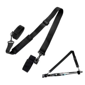 Angelrutenhalter mit verstellbarem Schultergurt, Rutentasche und Rutschfester Schulterriemen für Tragbare Angelruten im Freien