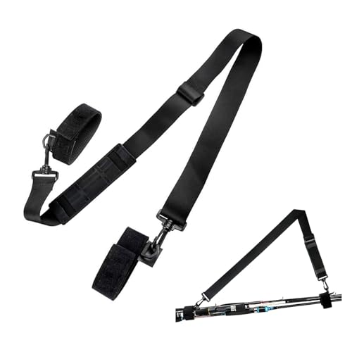 Angelrutenhalter mit verstellbarem Schultergurt, Rutentasche und Rutschfester Schulterriemen für Tragbare Angelruten im Freien