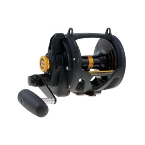 PENN Squall Lever Drag 2 Speed Multiroller, Schwarz-Gold. Hochwertiger und zuverlässiger Begleiter für jeden Angler. Robuste Konstruktion und 2 Verhältnisse für optimale Kontrolle.