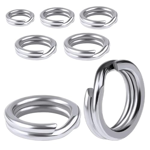 Hochwertige Sammlung von Sprengringen in 12 Größen, Edelstahl, für verschiedene Angel-Ausfahrten geeignet