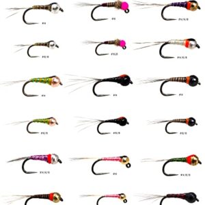 36 effektive Tungsten-Perdigon-Nymphen Fliegen für Forellen- und Äschenköder, wasserdichte Fliegenbox