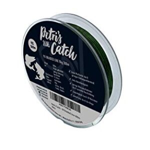 PetrisCatch 9-Fach geflochtene Angelschnur für Hecht, 300m, 8kg, 0,14mm, 9X Braided - Extreme starke und leicht zu handhabende Angelschnur für Raubfische wie Zander, Barsch und Forelle