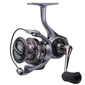 Abu Garcia Spinnrolle, Revo SX Spinnrolle, Raubfischangler, Süßwasserangler, für die Fänge von Barsch, Hecht und Zander geeignet, schwarz-grauer Farbton, 6.2:1 Übersetzung, robust und leicht, 9+1 Lager, 2500