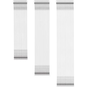 60 Stück Angelhaken, 3 Größen Edelstahl, Fischen, Angelzubehör, Salzwasser Süßwasser Raubfische