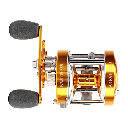 Fischereirolle mit leichten Metalldraht und Zentrifugalbremssystem, geeignet für Saltwater und Süßwasser, weicher Griff für lange Gießoperationen