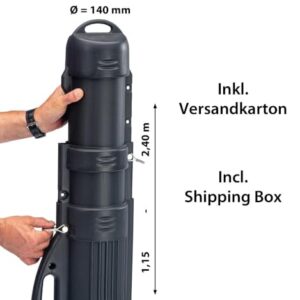 Teleskopisches Angelruten-Transportrohr, für mehrere Ruten, flexibel von 115cm bis 240cm
