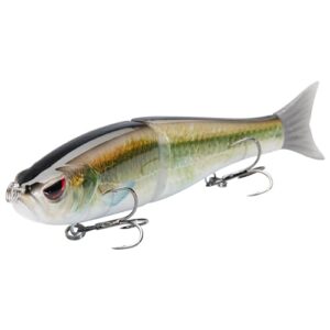 BASSDASH Kunstköder für Fischfang, Wobbler Angelköder mit S-Wellen-Aktion und Edelstahlkugeln, geeignet für Hecht, Lachs, Forelle und Muskie