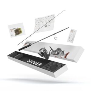 Komplett-Angelset für den erfolgreichen Barsch-Fang, inklusive Rute, Rolle, geflochtener Schnur, Carolina-Rig und optimierten Gummiköder.