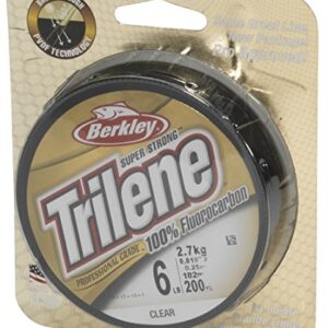 Berkley Trilene 100% Fluorocarbon Leader Angelschnur, hochwertige Fischereiprodukte für Angelsportler mit hoher Bruchfestigkeit und Abrasion-Resistenz