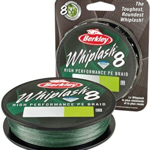 Berkley Whiplash 8 Geflochtene Schnur, Grün, 10.7kg | 23lb| 150m für Angler Ausrüstung