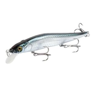 Silberner Wobbler für Fischfang, Messeneuheit 2025, Bite Boss 115, 11,5 cm / 14 g, Hecht und Zander