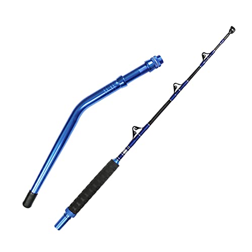 Fiblink Bent Butt Fischigarsche 2 Stück Rohr für Salzwasser Offshore Trolling Rohr mit Rollenführungen und schwerem Reel für Konventionelles Bootsfischen
