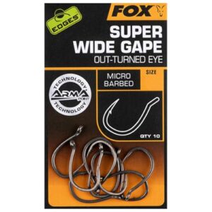 Armapoint Super Wide Gape Outturned Eye Hooks - 10 Haken, Größe:2 für Angelhaken, geschmiedeter XC81-Vanadiumstahl, Arma Point Technologie, dunkle Beschichtung