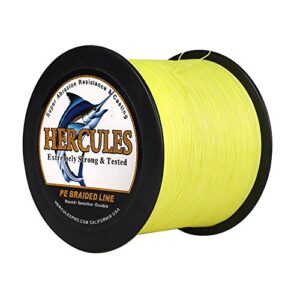 HERCULES Super Cast 100m - 2000m Yards Geflochtene Angelschnur für Salzwasser und Süßwasser, PE Geflecht Fischdraht Superline 8 Stränge