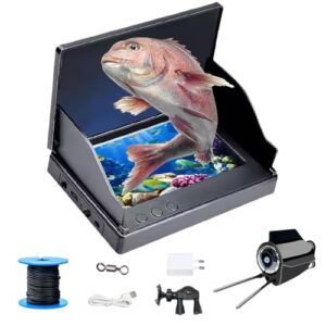 Kocusu Unterwasserkamera für Angeln, wasserdichte Kamera mit 5-Zoll-IPS-Display und 220° HD Weitwinkel Bildfunktion
