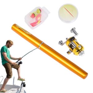 Kompaktes Fischerei-Set mit Pocket Pen Fishing Rod, ein innovatives Werkzeug für den Anglern, leicht und portabel, ideal für Hikings und Outdoor-Enthusiasten