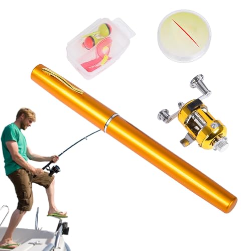 Kompaktes Fischerei-Set mit Pocket Pen Fishing Rod, ein innovatives Werkzeug für den Anglern, leicht und portabel, ideal für Hikings und Outdoor-Enthusiasten