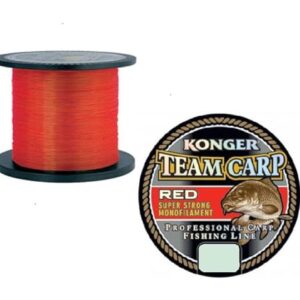 Konger Team Carp Red Fast Sinking Fishing Line 1000 m 0,20-0,40 mm - Feeder Line für Karpfenfänger