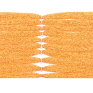 Vibrante orangefarbene Kristall-Flash-Linie auf weißem Hintergrund, perfekt für Fliegenfischen und Trockene-Fliegen-Angebote