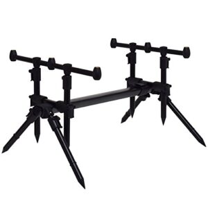 Ergonomisches Rod Pod für 3 Fischstangen mit Transportkoffer, ideal für Angeln im Freien und auf Reisen
