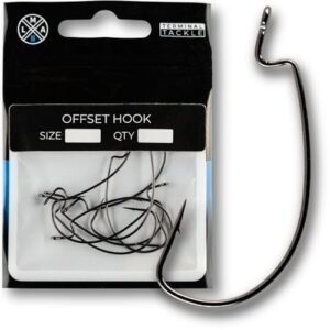 Ergänzer Haken für Finesse Angeln, Offset Hook in Größen #4 bis 5/0, Wide Gap Haken zum Raubfisch Angeln auf Barsch, Zander und Hecht