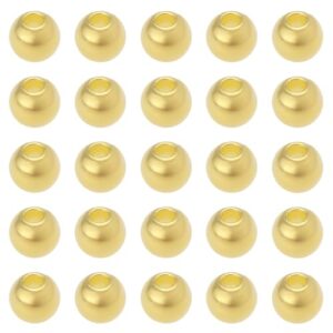 LT Easiyl Messingperlen, 100 Stück, Durchmesser 3.7 mm, geeignet für Haken der Größe 8-10, zum Süß- und Salzwasserfischen