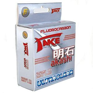 Box mit Lineaeffe Take Akashi Fluorocarbon 225 m 0,16 mm 4,5 kg ultraclear - transparentes Angelmaterial für die Fischerei