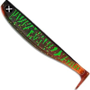 Monkey Lures Fat Lui Softbait Kunstköder Gummifisch Angelköder für ländliche Gewässer, Big L Köder, Hechtköder, Toxic Zebra