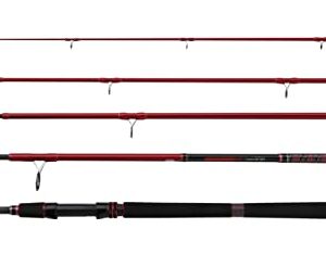 Penn Reisespinnrute für Salzwasser, Küstenangeln, Dorsch, Pollack, Barsch und mehr, Unisex, Rot, 2,40 m | 15–40 g