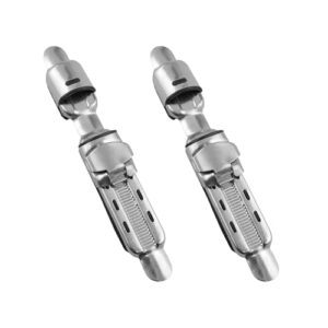 Zwei Edelstahl Angelrollenhalter für Teleskop Ruten, hochwertige Rollenhalter mit weichem Gummipolster und einfacher Installation