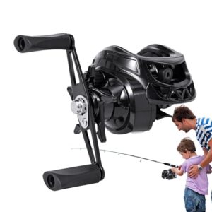 Schwarze Baitcaster-Rolle - leichte Metall-Angelrolle für das Floßangeln und andere Formen des Angelns