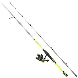 Sougayilang ZJJ Spinn-Ruten- und Rollenset, IM7 Graphit 2-teiliger Spinning Ruten mit Edelstahlführungen, 5.2:1 Superleichtgängige Spinnrolle für Salzwasser Süßwasserfischen