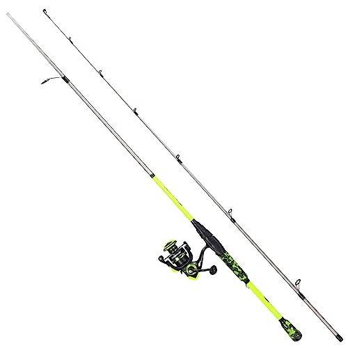 Sougayilang ZJJ Spinn-Ruten- und Rollenset, IM7 Graphit 2-teiliger Spinning Ruten mit Edelstahlführungen, 5.2:1 Superleichtgängige Spinnrolle für Salzwasser Süßwasserfischen
