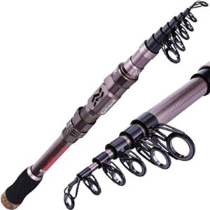 Hochwertige Teleskop-Angelrute aus 24 Tonnen Kohlefaser für das Forellenfischen, CNC-gefräster Rollenhalter und bequemer Eva-Griff.