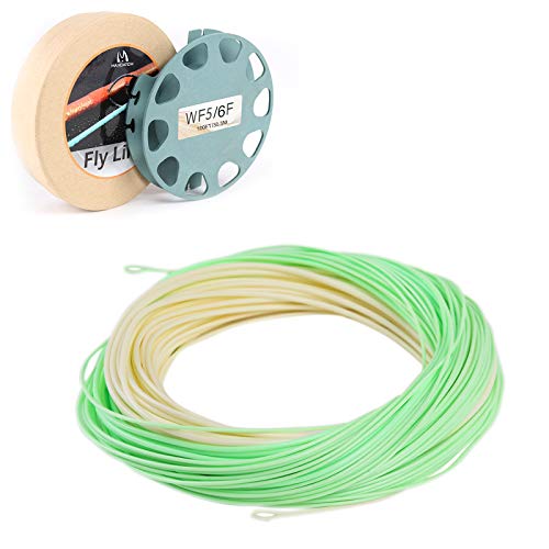 Hochwertige Schwimmende Fliegenschnur für das Fliegenfischen, spezielles Design für Schlaufenstabilität und Distanz, Äußere PVC-Schicht für Auftrieb und Langlebigkeit.