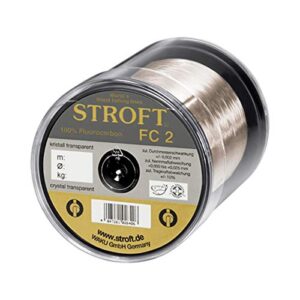 Stroft Fluorocarbon Vorfach Angeln FC2 0,22mm 4,0kg 25m Transparent - Hochwertiges Angelzeug für verschiedene Angel-Sportarten
