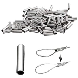 Set aus 100 Einloch-Fixierhülsen für verschiedene Angelmethoden mit hoher Qualität und langer Haltbarkeit.