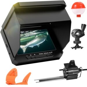 Tragbarer 5 Zoll IPS Fischfinder mit 17 IR LEDs und 20m Kabel - Unterwasser-Angelkamera für Boot, Eisfischen, Meeres- und Flussangeln