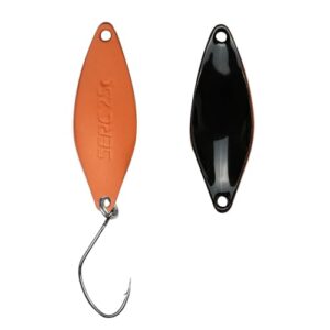 Trout Master Serc Spoon - Forellenköder für das Angeln in schmalen Gewässern, hochwertiger Zink-Köder mit langgezogener Form und lebendigen Farben.