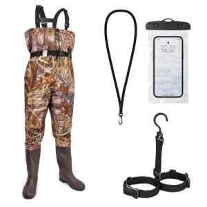 Wasserdichte Herren-Wathosen aus Nylon/PVC-Mischmaterial für Outdoor-Aktivitäten wie Angeln, Jagd und Autowäsche. Bequem zum Tragen und atmungsaktiv.