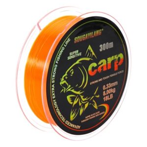 Yun Nong Fluoreszierende Karpfenschnur für Süßwasserangeln, schnell sinkend, Monofilament, 300 m/1000 m (0,28/0,30/0,33/0,35/0,40 mm)