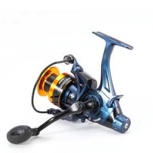 Karpfenangelrolle aus Edelstahl und Kohlenstofffasern für Salzwasser oder Süßwasser Spinnrollen, Angelrolle mit Sofortbremssystem und korrosionsbeständigem Antriebsgetriebe