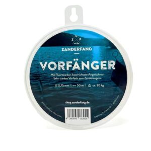 Zanderfang Fluorocarbon Vorfach-Angel-Schnur für Hecht und Zander - Vorfach-Schnur Vorfänger 0,75mm - 50m, Raubfischangeln