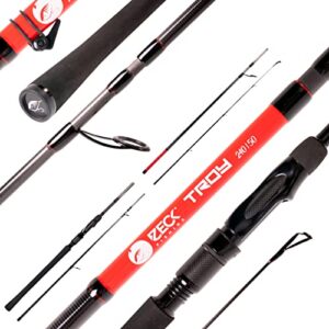 Zeck Troy 240 cm Spinnrute, hochwertige Rute für Spinnfischen mit Länge von 240 cm und Gewicht von 159 g.