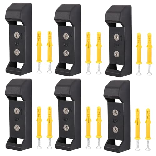 6 Stück Angelrollen-Wanddisplay, Wandhalterung für Angelrollen mit Installationsschrauben, Fischausrüstung und Organisation für Aufbewahrung und Präsentation